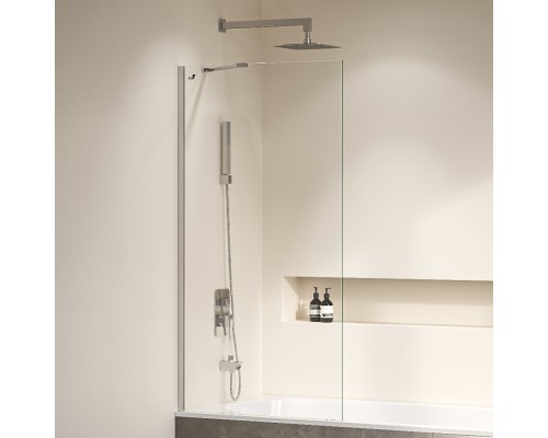 Стационарная шторка на ванну RGW SC-150 90*150 прозрачное стекло 6 мм 351115009-11