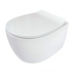 Deante Silia Унитаз подвесной безободковый с крышкой, белый