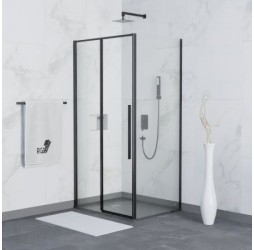 Душевой уголок RGW SV-42B (SV-12B + Z-050-2B) прозрачное cтекло цвет профиля 6 мм 32324220