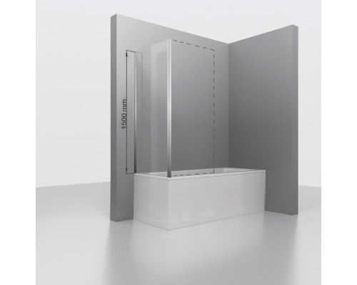 Боковую стенку дверь  RGW Z-050-4 прозрачное cтекло цвет профиля 6 мм 352205407-11