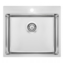 Deante Olfato сатин - мойка стальная 1 чаша, 550*505*200 мм + сифон Space Saver