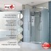 Душевая кабина Avacan EM3812LN AVA 120x80 левая, без крыши, стекла матовые, профиль хром