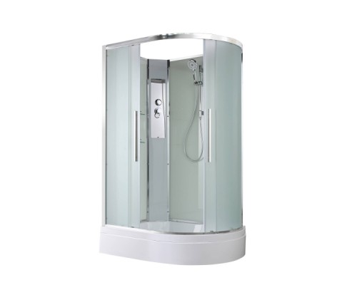 Душевая кабина Avacan EM3812LN AVA 120x80 левая, без крыши, стекла матовые, профиль хром