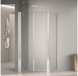 Душевой уголок RGW PA-37 (PA-04 + Z-050-1+держ.) прозрачное cтекло цвет профиля 5 мм 04083