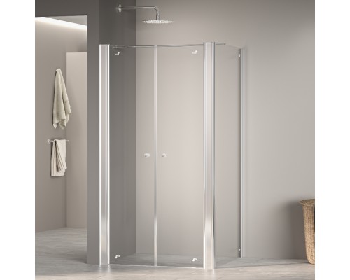 Душевой уголок RGW PA-37 (PA-04 + Z-050-1+держ.) прозрачное cтекло цвет профиля 5 мм 04083