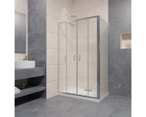 Душевой уголок RGW PA-41 (PA-11 + Z-050-2) прозрачное cтекло цвет профиля 6 мм 01084102-01
