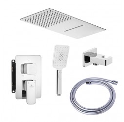 Deante Azalia Душевая система скрытого монтажа с 2-функц. верхним душем, (в компл.2 рычага), хром