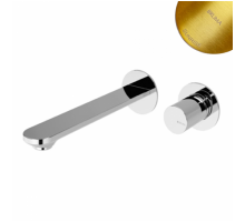 Смеситель для раковины на 2 отверстия, настенный. Adagio 193 010 0SR Sunrise