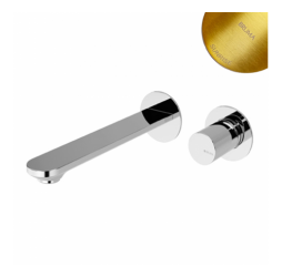 Смеситель для раковины на 2 отверстия, настенный. Adagio 193 010 0SR Sunrise