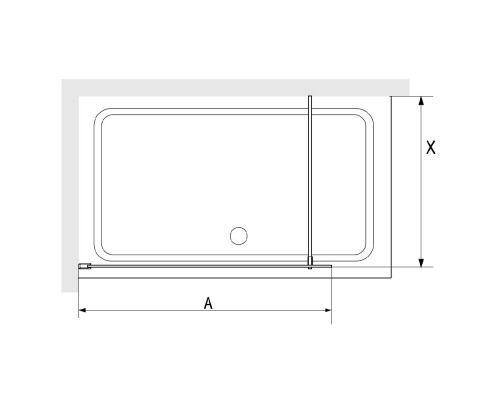 Душевая перегородка RGW WA-08W неподвижное Walk In cтекло Ribbed, 8 мм 100*195 белый 06100810-155