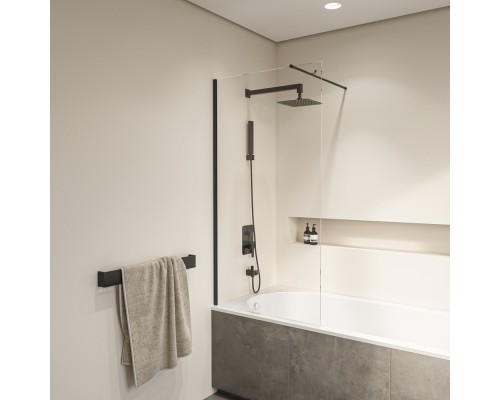 Стационарная шторка на ванну RGW SC-050B 90*150 прозрачное стекло 6 мм 351105009-14