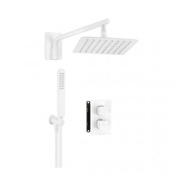 Deante Box Bianco Душевая система скрытого монтажа с закругл.термост. смесителем, белый