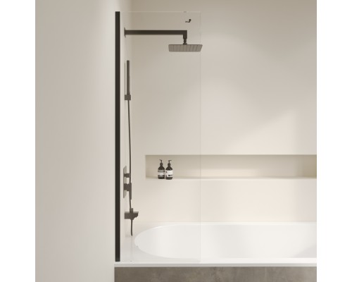 Стационарная шторка на ванну RGW SC-056-B 50*150 прозрачное стекло 6 мм 351105650-14