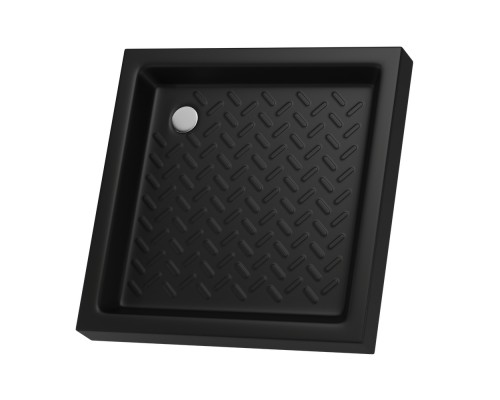 Поддон для душа квадратный керамический RGW CR B черный Керамические cерия CER (90*90*100) 19170199-04