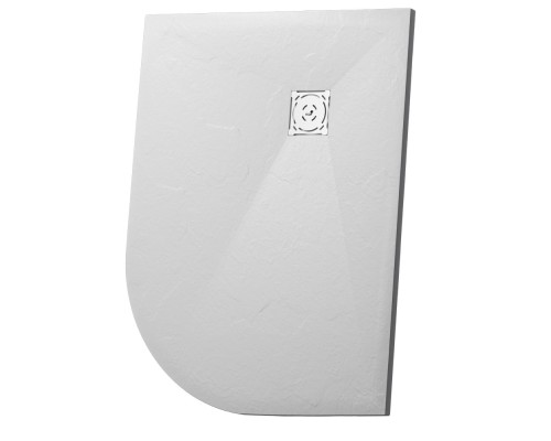 Душевой поддон асимметричный RGW ST/AL-W белый искусственный камень cерия Stone Tray (80*120*2,5/3) 16154128-01L