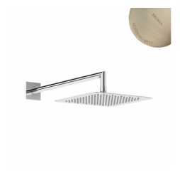 Душевая лейка, стальная 300x300 мм с настенным держателем - QuadraBlue 145 626 2MM Morning Mist