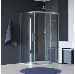 Распашной душевой уголок RGW HO-62 (HO-51 + Z-42) прозрачное cтекло цвет профиля 8 мм 030668281-11