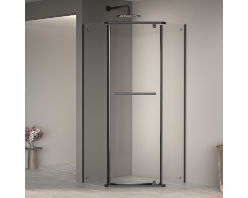 Душевой уголок, трапеция RGW PA-82-B прозрачное cтекло цвет профиля 6 мм 41088288-14