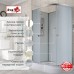 Душевая кабина Avacan D2012LN AVA 120x80 левая, без крыши, стекла матовые, профиль хром