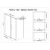 Душевой уголок Avacan FB 160-180+ SB 100 AVA 160-180x100 стекла с рисунком, профиль черный