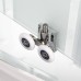 Душевая кабина AvaCan EM2710NLED+GM AVA 100x100 б/к, LED, гидромассаж, стекла с узором, профиль хром