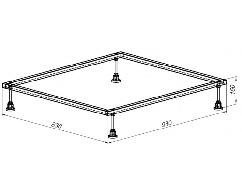 Каркас для поддона Allen Brau 100x90 8.00002.2