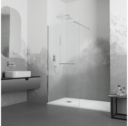 Душевую перегородку RGW WA-040 неподвижное Walk In cтекло прозрачное, 8 мм 90*195 xром