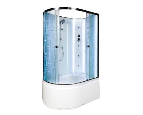 Душевая кабина Avacan EM5012RLED AVA 120x90 LED, правая, стекла с рисунком, профиль хром