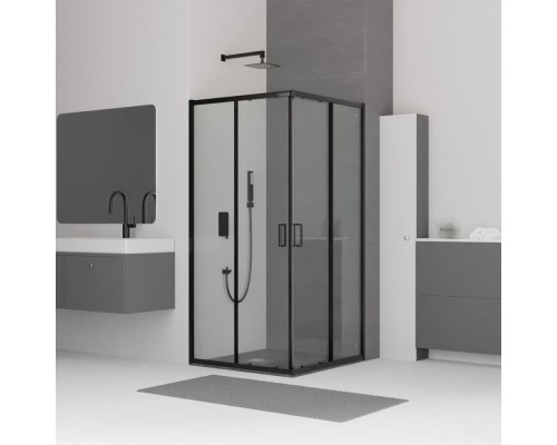 Душевой уголок RGW Classic CL-34-B 80x80 стекла прозрачные, 5мм профиль черный 32093488-14