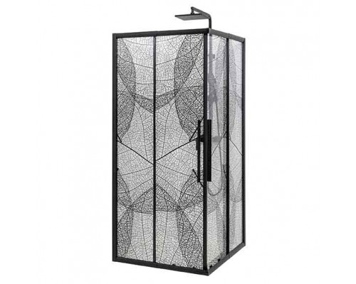 Душевой уголок Avacan KB 100-110 AVA 100x100 стекла с рисунком, профиль черный