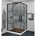 Душевой уголок Avacan KB 100-110 AVA 100x100 стекла с рисунком, профиль черный