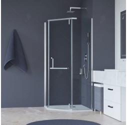 Душевой уголок, трапеция RGW HO-081 прозрачное cтекло цвет профиля 8 мм 350608177-11