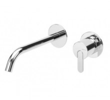  Внешняя часть смесителя LEAF для раковины. Длина излива 150 мм Chrome