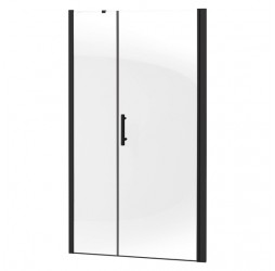 Deante Moon Nero Двери для ниши распашные, стекло прозрачное, черный профиль, 30+70*200 см
