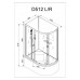 Душевая кабина AvaCan D512L AVA 120x90 без крыши, левая, стекла матовые, профиль хром