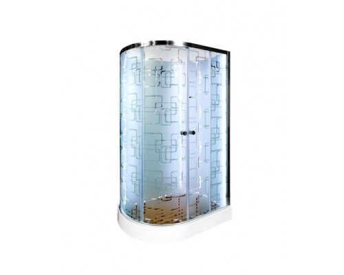 Душевая кабина AvaCan EM2012RNLED AVA 120x90 б/к с LED, правая, стекла с узором, профиль хром