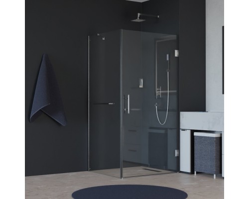 Сборная душевая дверь RGW HO-045-1 (HO-011 + Z-060-2 + держ) прозрачное стекло 8 мм цвет профиля xром 3506045178-011