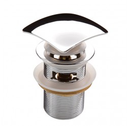 Deante Click-Clack Пробка квадратная с переливом для раковины, хром