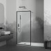 Душевая перегородка RGW WA-012B неподвижное Walk In cтекло прозрачное(Принт), 8 мм 90*200 чёрный 35101290-84