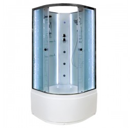 Душевая кабина Avacan EM5011NLED+GM AVA 110x110 б/к с LED и гидромассажем, стекла с узором, профиль хром