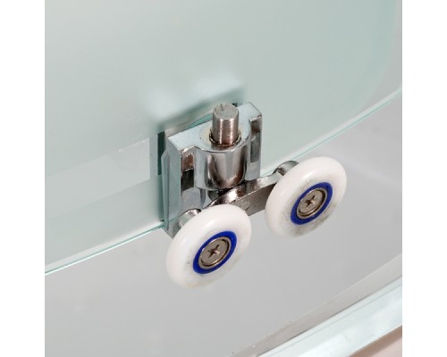 Душевая кабина AvaCan EM5011NLED+GM AVA 110x110 б/к с LED и гидромассажем, стекла с узором, профиль хром