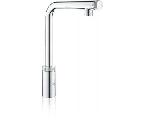 Смеситель кухонный c выдвижным изливом на кухонную каменную, геталит столешницы Grohe Minta Smartcontrol  31613000 (хром)