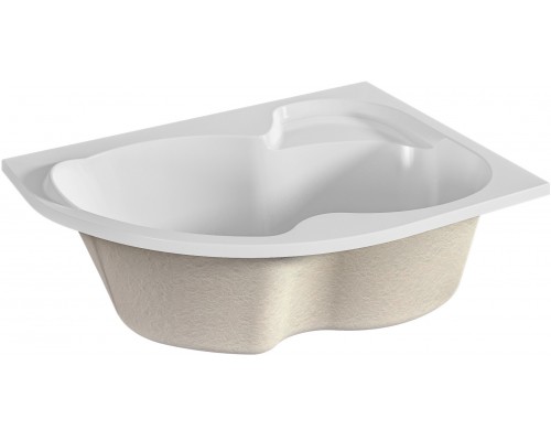 Ванна акриловая 1Марка "AURA" 160*105 R угольная без каркаса и панели