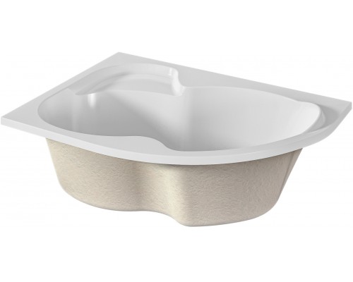 Ванна акриловая 1Марка "AURA" 160*105 L угольная без каркаса и панели