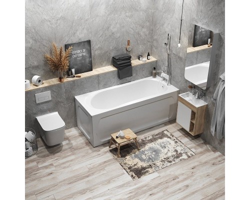 Ванна акриловая 1Марка "LIBRA" 170х70 прямоугольная без каркаса и панели