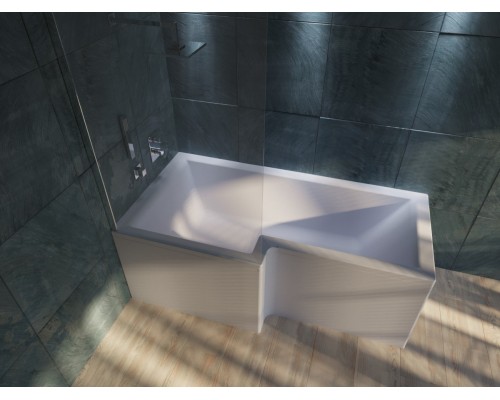 Ванна акриловая 1Марка "LINEA" 165*85 L прямоугольная без каркаса и панели