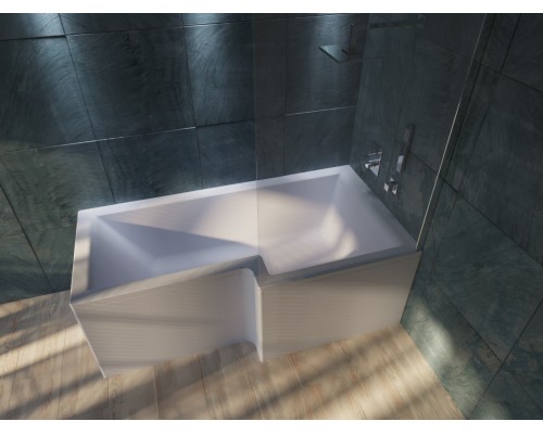 Ванна акриловая 1Марка "LINEA" 165*85 R прямоугольная без каркаса и панели