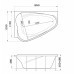 Ванна акриловая 1Марка "LOVE" 185х135 R угловая без каркаса и панели