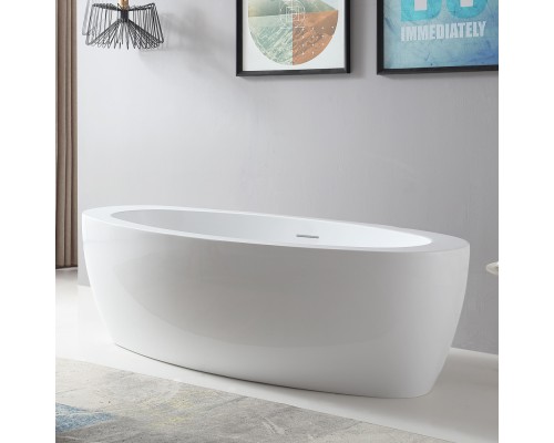 ABBER акриловая ванна слив-перелив стальной каркас 185x91x58 I AB9206