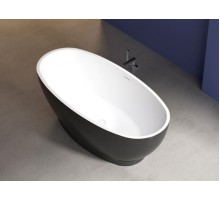 ABBER акриловая ванна слив-перелив цвет черный матовый 165x80x60 I AB9207MB